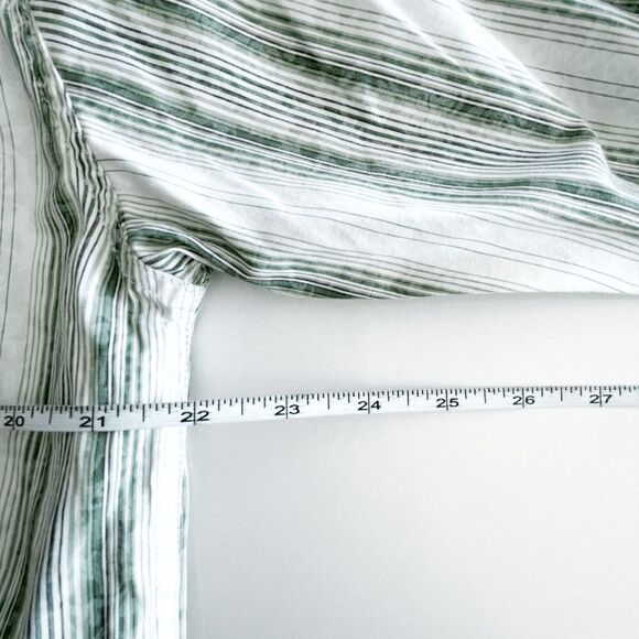 Scully Mens Western Dress Shirt Snap Up Long Sleeve Stripes Light Green Medium - Picture 7 of 8